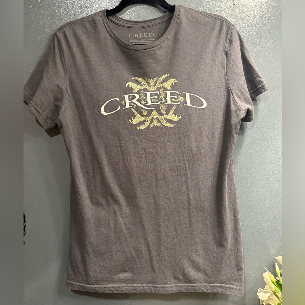 Creed Summer of 99’ Concert Charcoal Tee with Gold Graphic Festival Music Band